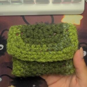 Handmade Green Crochet Pouch